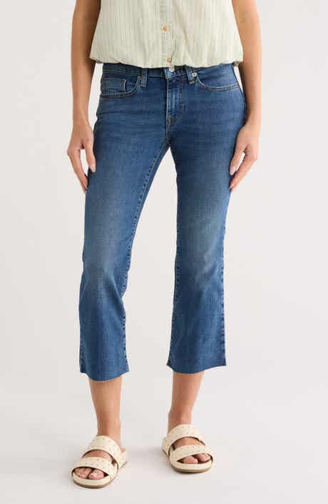 Lucky Brand Sweet Raw Hem Mid Rise Kick Flare Jeans