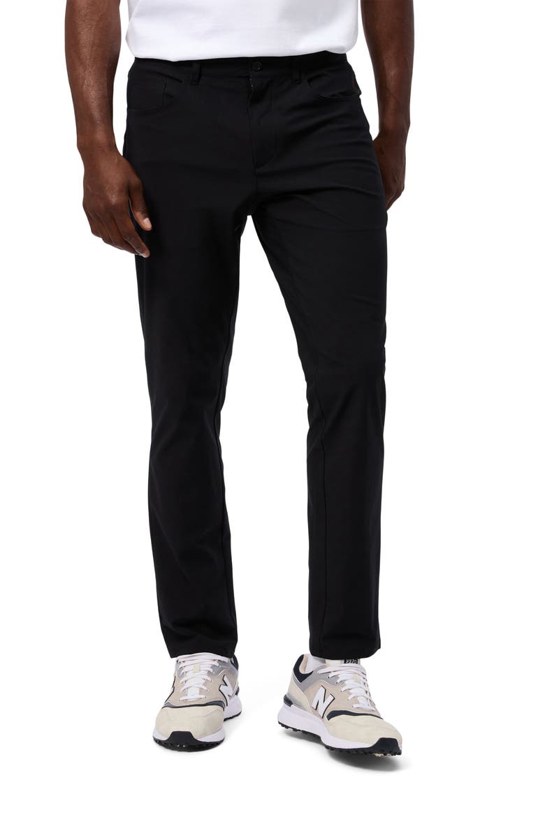 Maverick Slim Fit Performance Pants, Main, color, BLACK