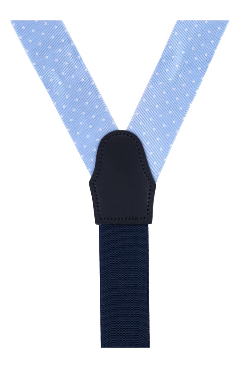 Trafalgar Aura Polka Dot Silk Suspenders, Alternate, color, 