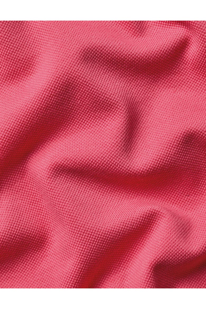 Short Sleeve Cotton Stretch Pique Polo, Alternate, color, Coral Pink