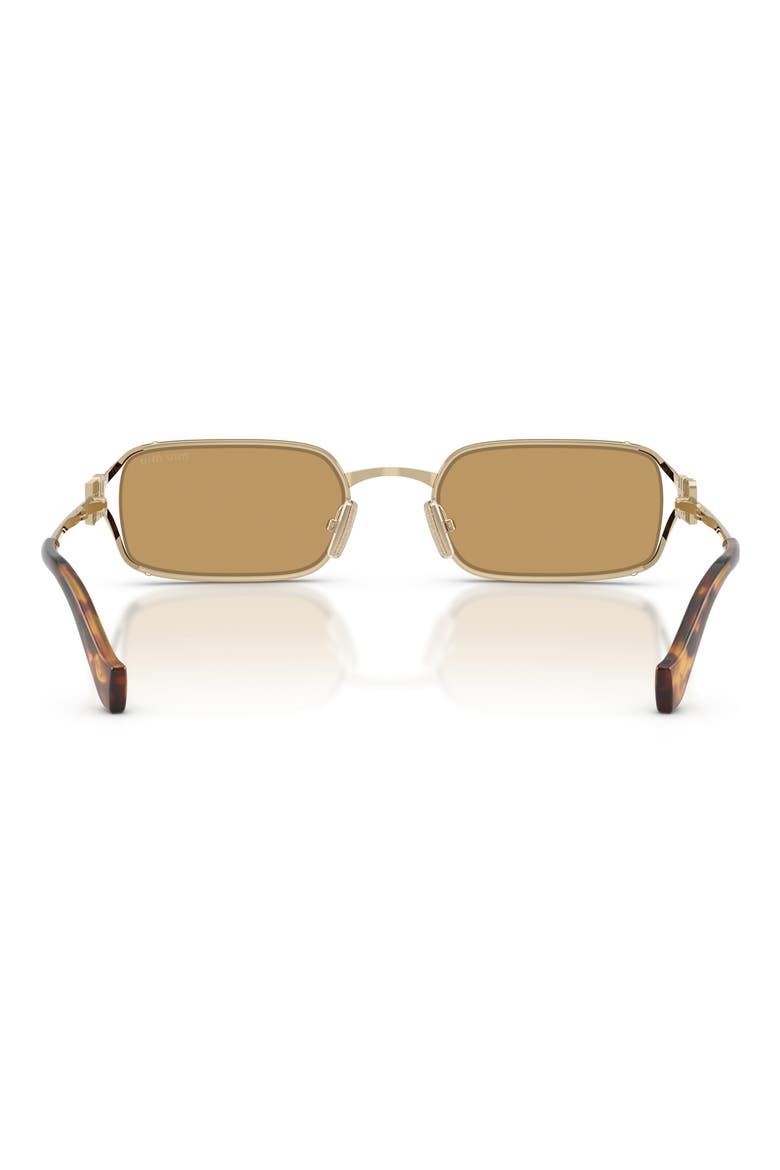 52mm Rectangular Sunglasses, Alternate, color, PALE GOLD / YELLOW
