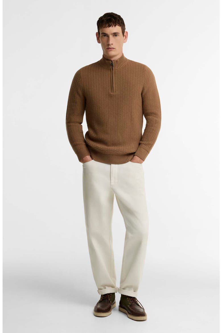Pluckley Quarter Zip Sweater, Alternate, color, SANDSTONE