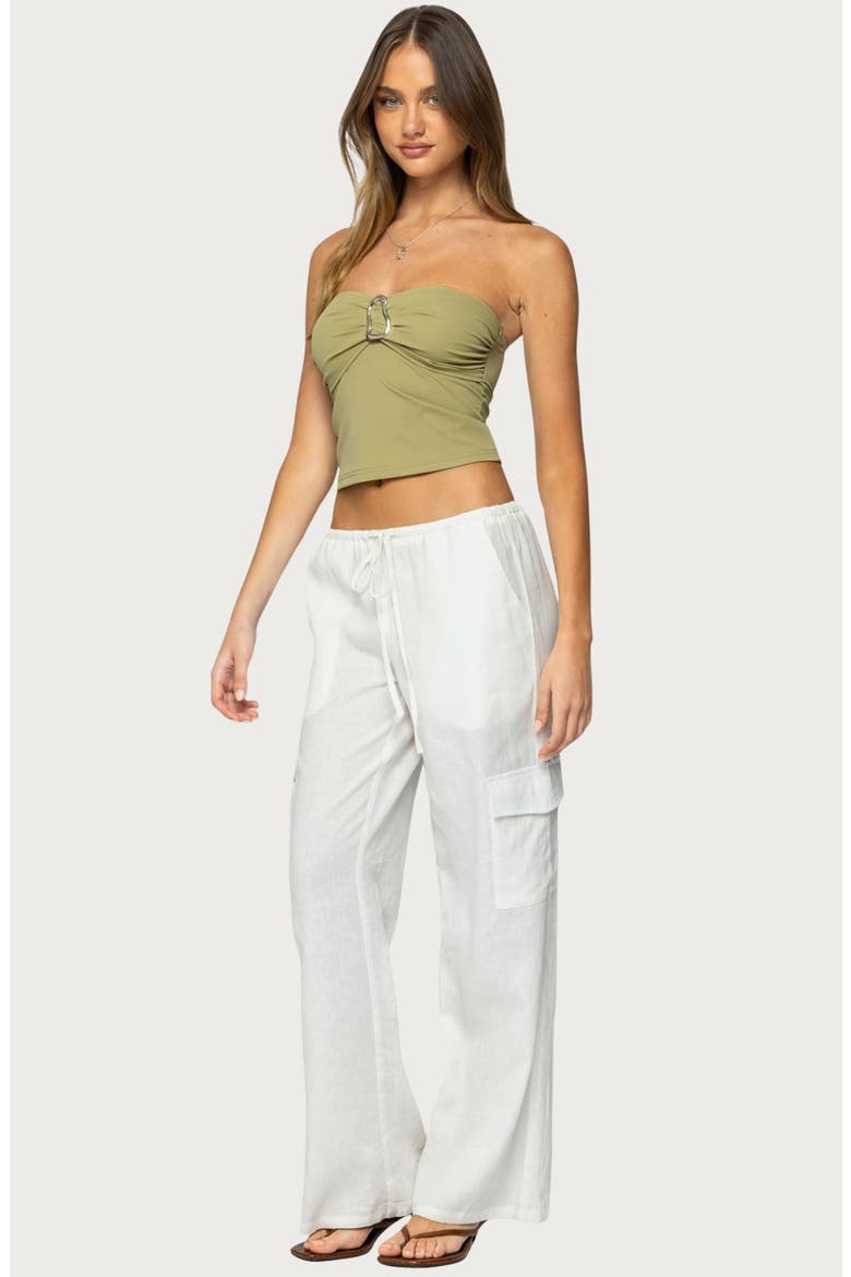Bex Metal Ring Tube Top, Alternate, color, OLIVE