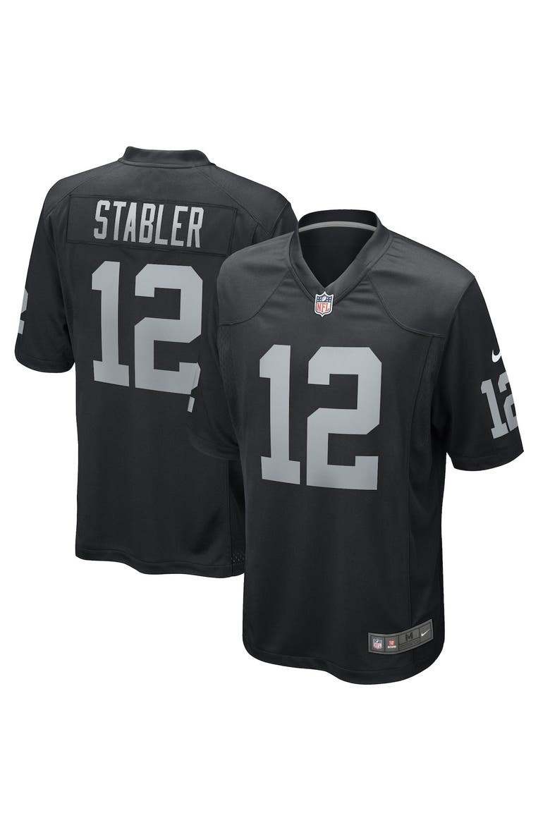 Men's Nike Ken Stabler Black Las Vegas Raiders Game Retired Player Jersey, Main, color, Black