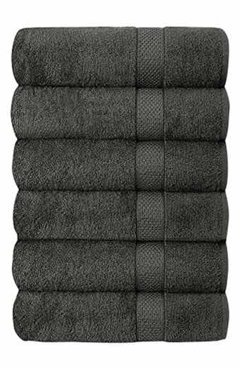 J AND V TEXTILES Set of 6 Plush Towels