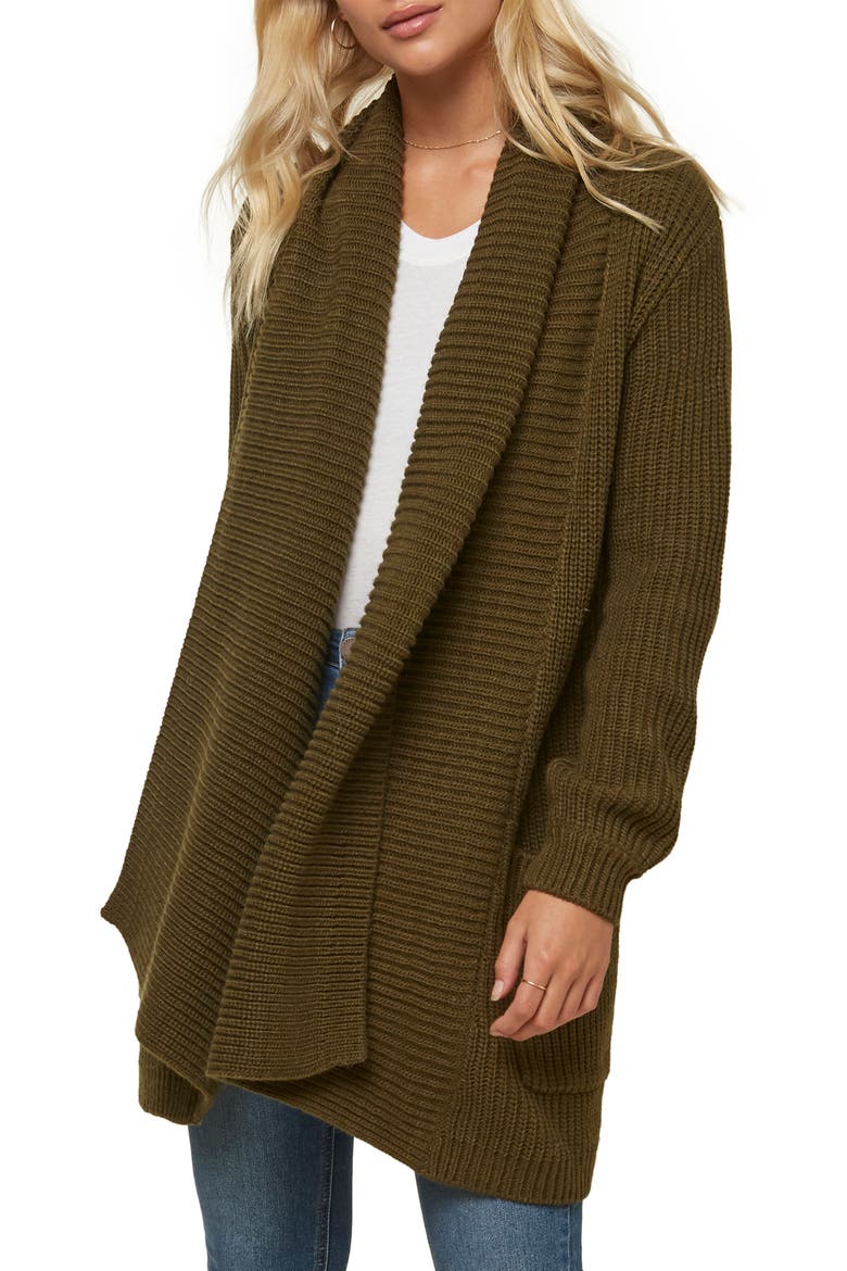 Galley Shawl Collar Cardigan, Main, color, IVY GREEN