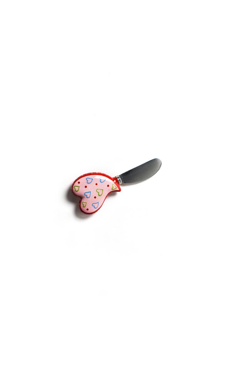 Heart Appetizer Spreader, Alternate, color, Pink
