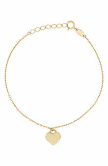 Bony Levy 14K Yellow Gold Heart Charm Bracelet