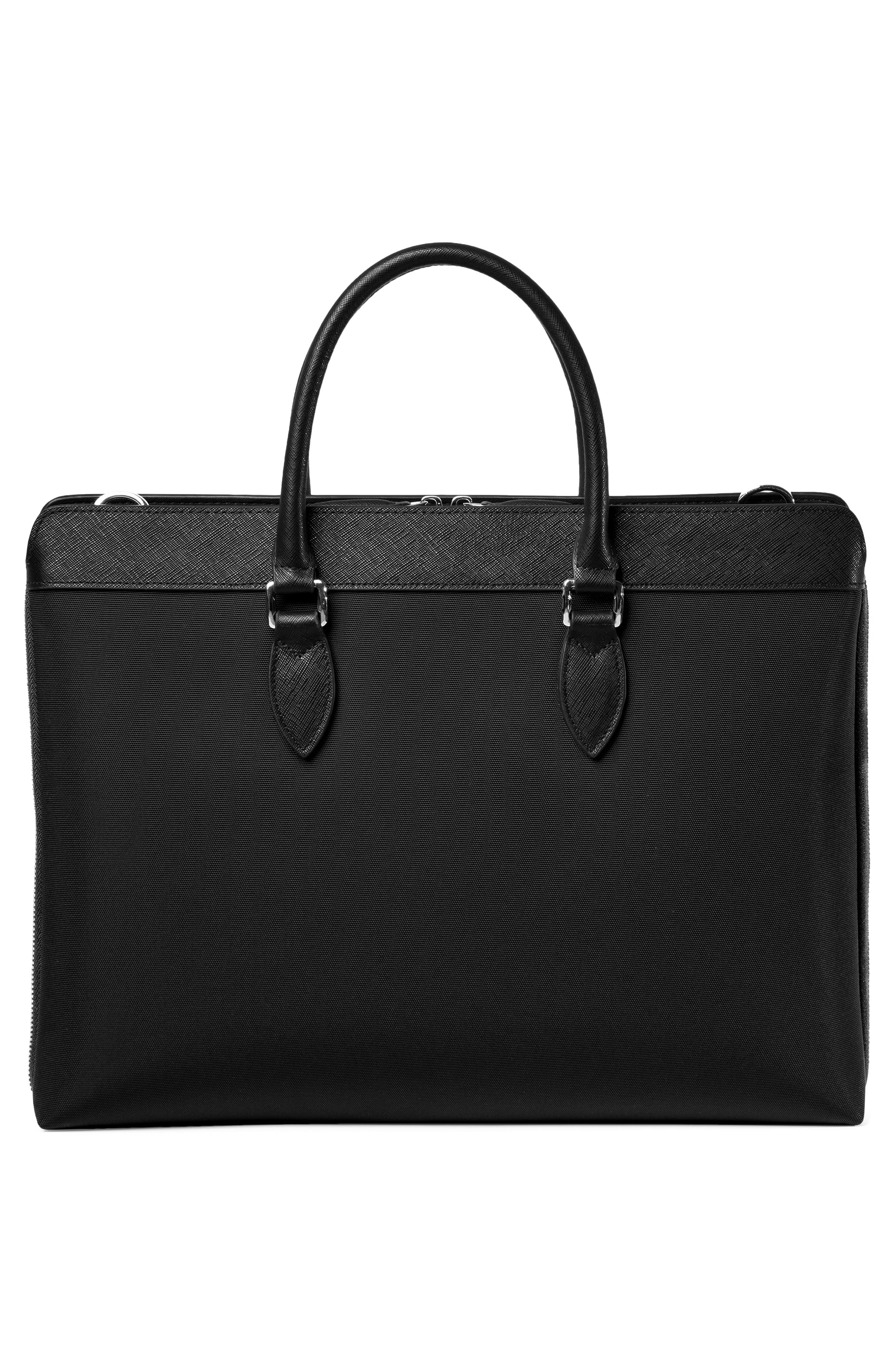 Maverick & Co. Alpha Nylon Briefcase, Alternate, color, Black