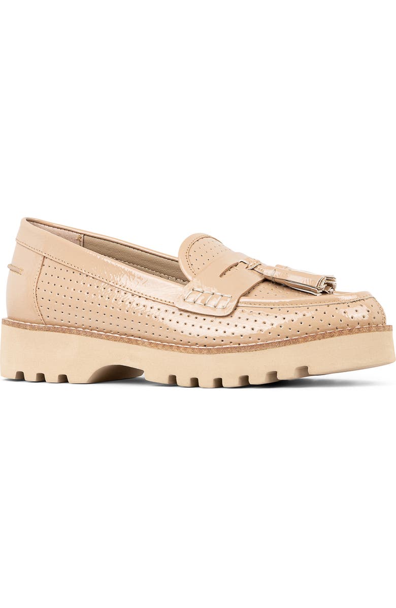 Donald Pliner Haarle Lug Sole Tassel Loafer, Main, color, Sand