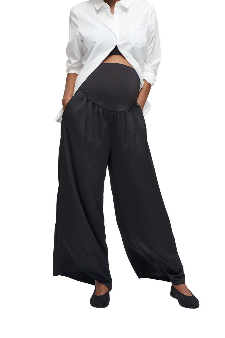 Flowy Woven Maternity Pant, Alternate, color, Black