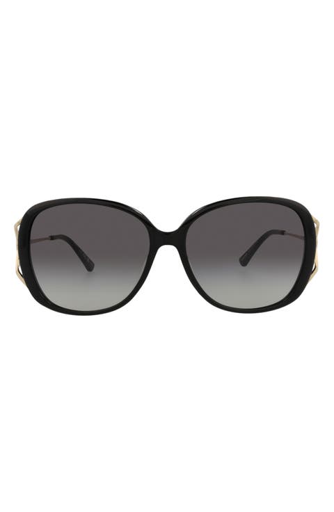 58mm Oval Sunglasses