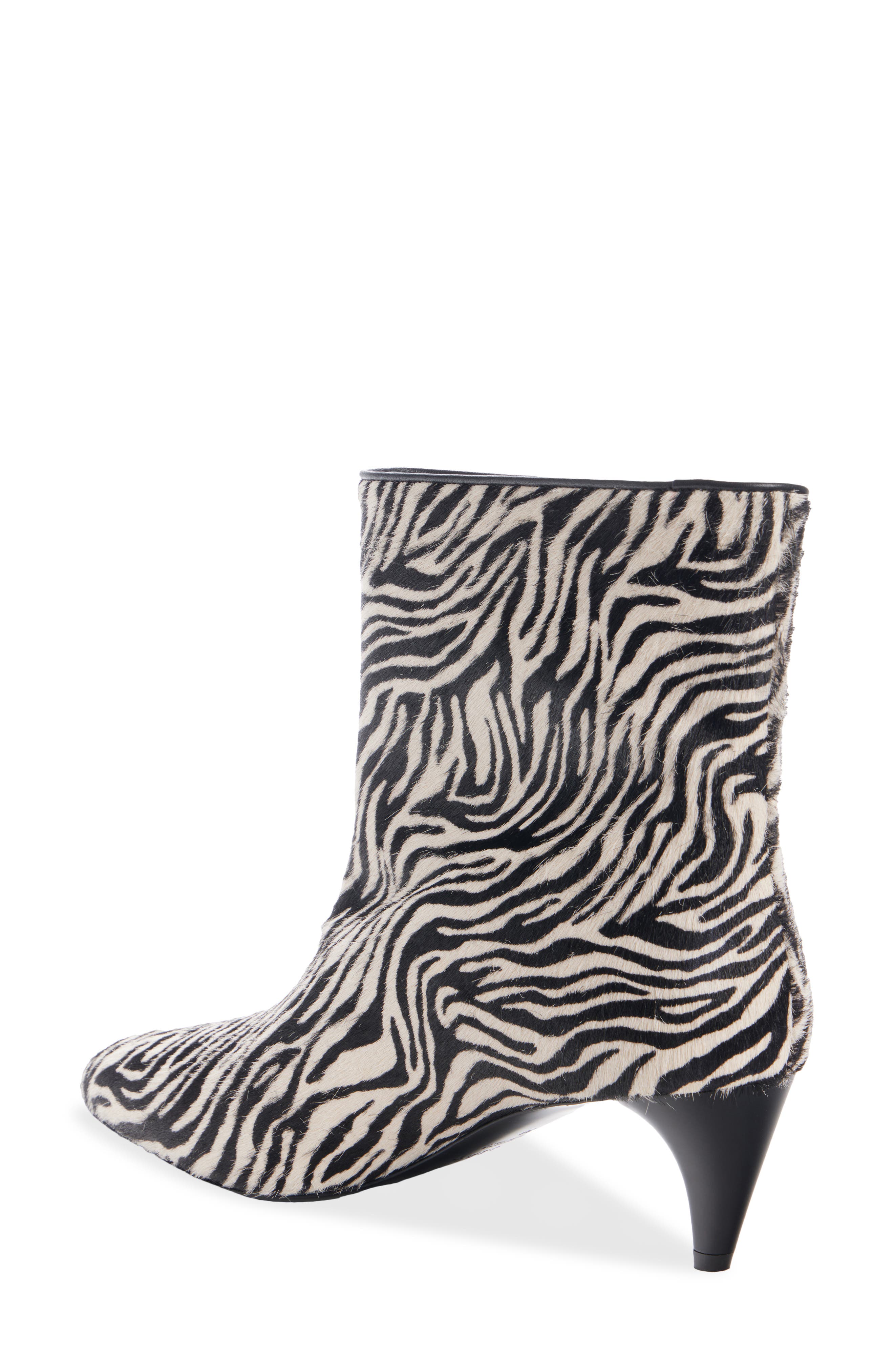 Jany Genuine Calf Hair Bootie, Alternate, color, ZEBRA