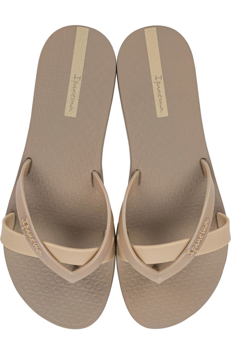 Ipanema 'Kirei Silk' Flip Flop, Alternate, color, Beige/Metallic Beige