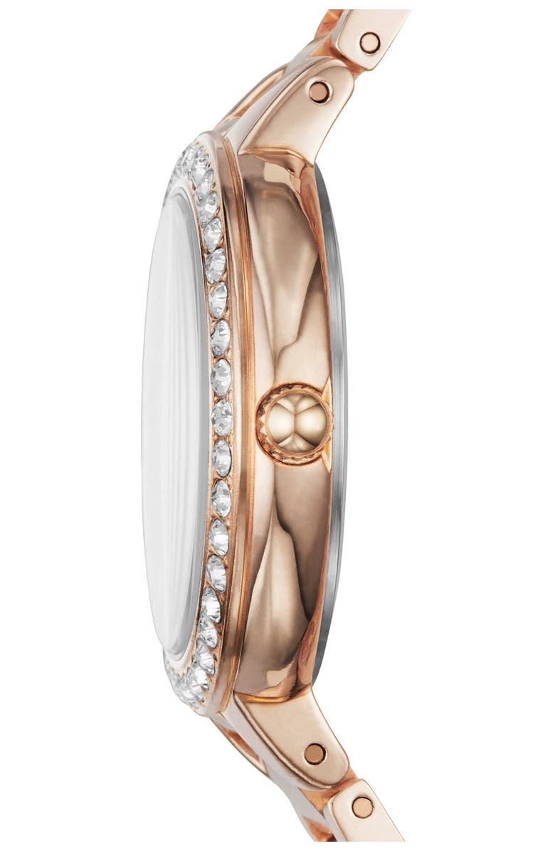 Fossil Women's Karli Three-Hand Rose Gold-Tone Stainless Steel Watch, 34mm, Alternate, color, 