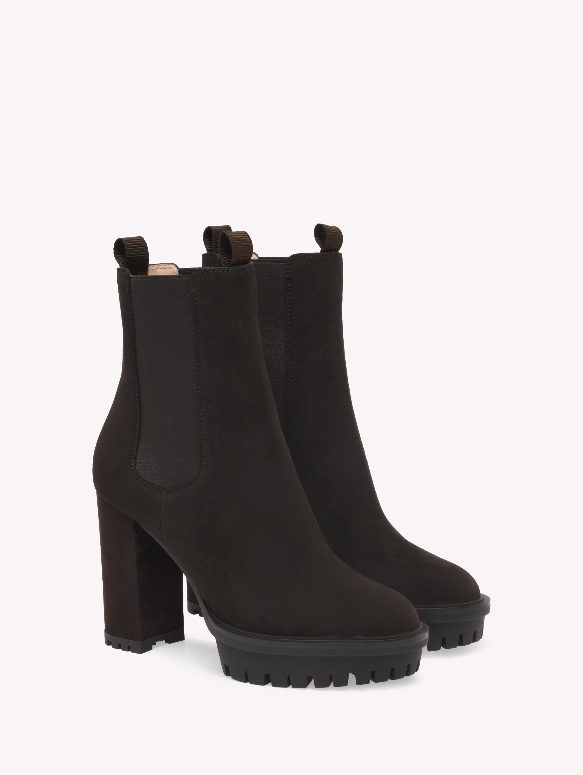 Gianvito Rossi Barry Bootie, Alternate, color, Brown Suede