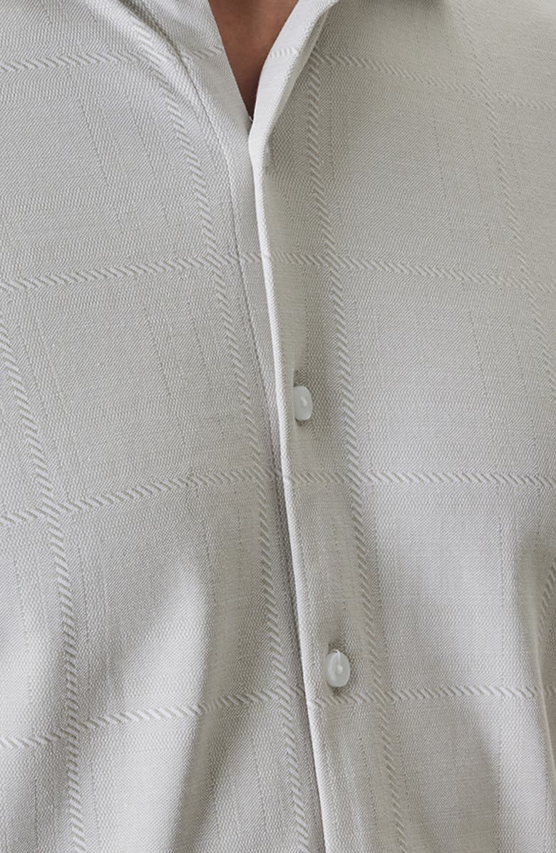 Robert Barakett Sterling Short Sleeve Knit Button-Up Shirt, Alternate, color, Moonstone