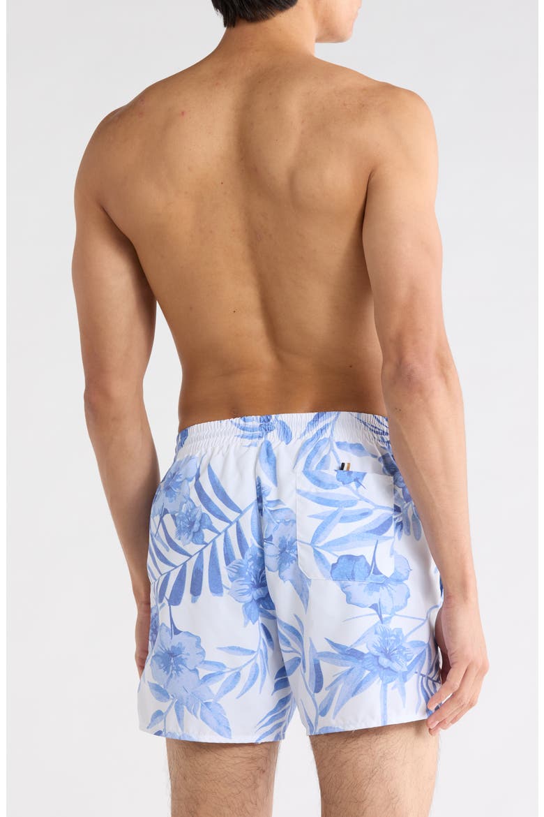 Piranha Drawstring Swim Trunks, Alternate, color, LIGHT/ PASTEL BLUE