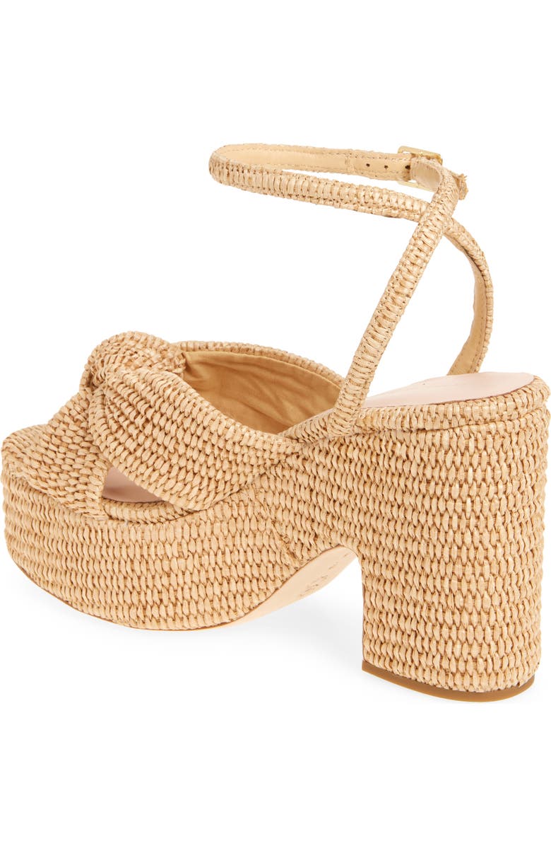 Loeffler Randall Liza Ankle Strap Platform Sandal, Alternate, color, Natural