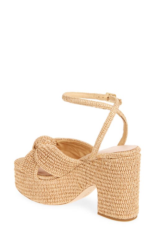 Shop Loeffler Randall Liza Ankle Strap Platform Sandal In Natural