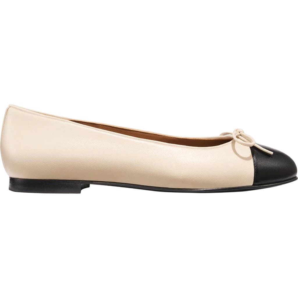 MARGAUX The Cap-Toe Demi in Ecru And Black Nappa  product