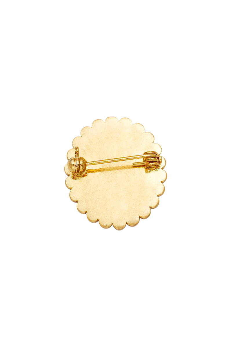 Eve Floral Brooch, Alternate, color, Gold