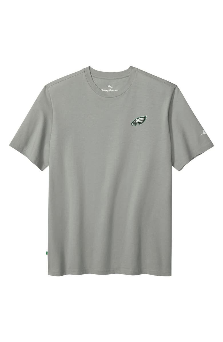 Tommy Bahama Men's Tommy Bahama Gray Philadelphia Eagles Huddle & Hang Tens T-Shirt, Alternate, color, Gray