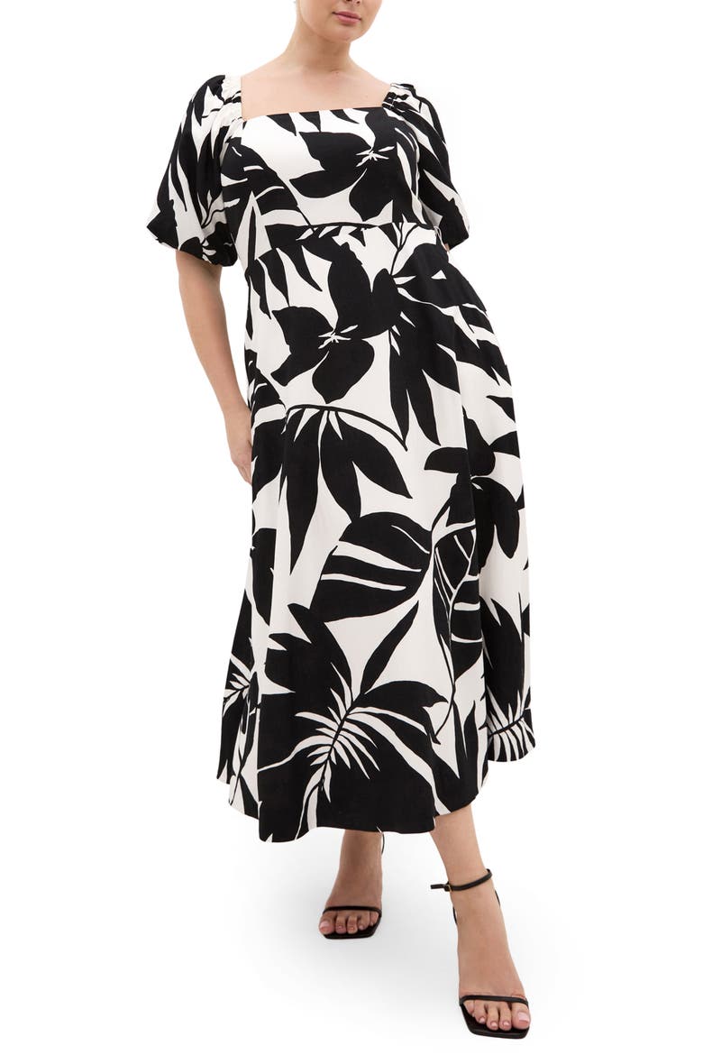 Collins Floral Print Maxi Dress, Main, color, ISLAND OASIS