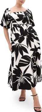 City Chic Collins Floral Print Maxi Dress