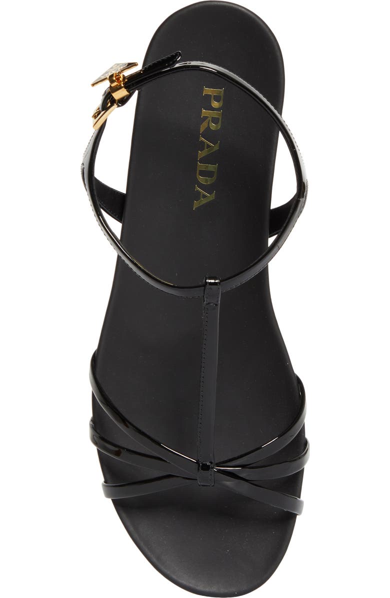 Prada Cage Strap Sandal, Alternate, color, Black