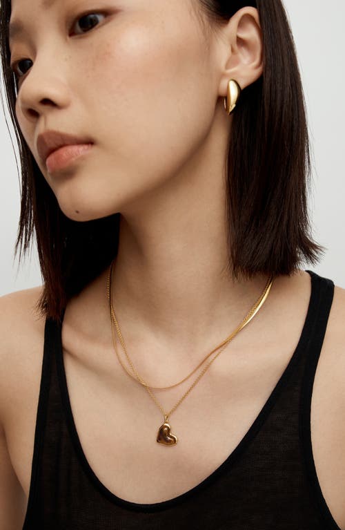 Monica Vinader Nura Reef Large Hoop Earrings In Gold