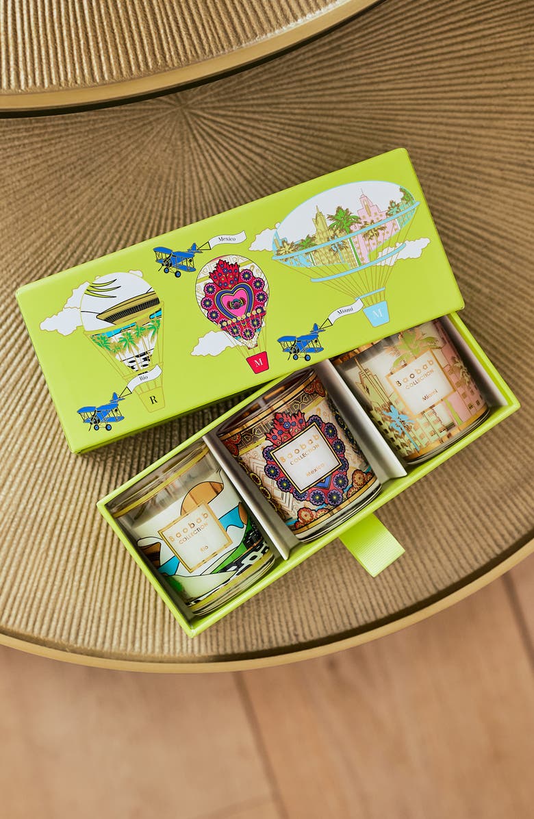 Baobab Collection Rio-Mexico-Miami Travel Candle Trio, Alternate, color,
