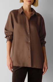 Eileen Fisher Silk Long Shirt