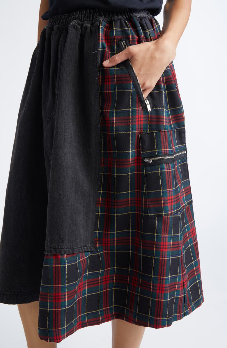 Undercover Mixed Media Midi Skirt, Alternate, color,