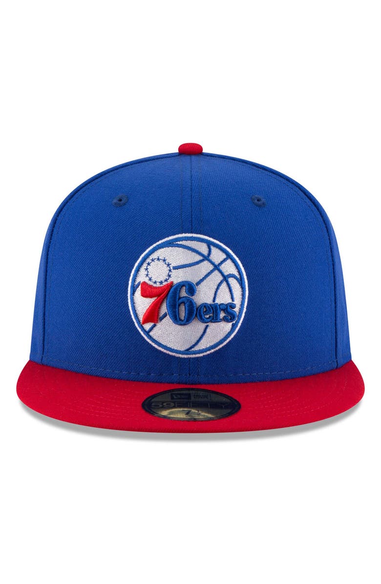 New Era Men's New Era Royal/Red Philadelphia 76ers Official Team Color 2Tone 59FIFTY Fitted Hat, Alternate, color, Royal