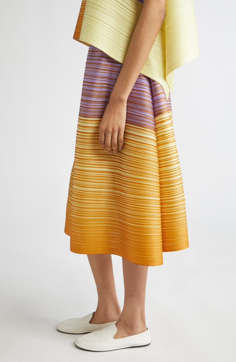 Pleats Please Issey Miyake Photon Bounce Midi Skirt, Alternate, color,