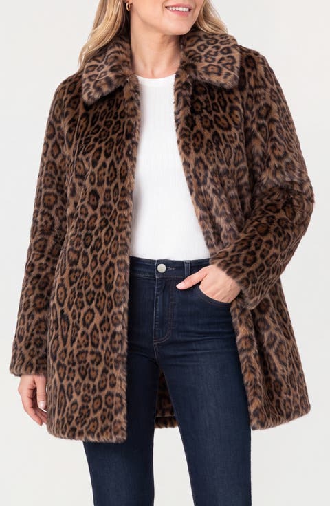 Faux Fur Collared Coat