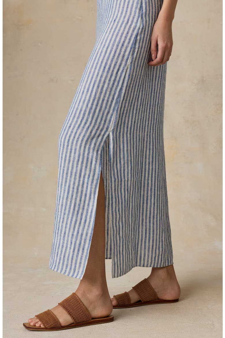 Sienna Stripe Linen Sundress, Alternate, color, OCEAN WHISPER