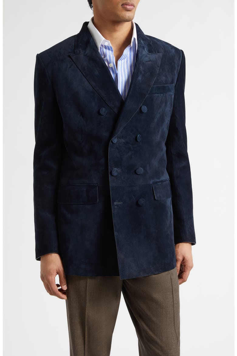 Cashmere Suede Peacoat, Main, color, NAVY