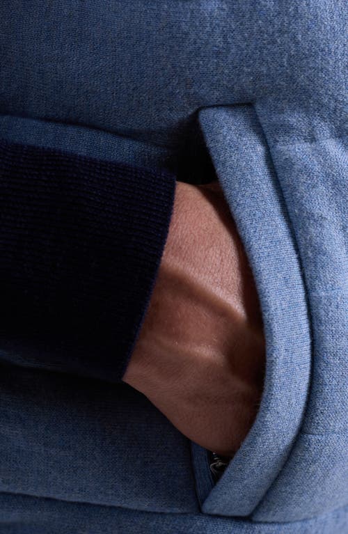Bugatchi Quilted Cotton Zip Sweater Vest In Blue