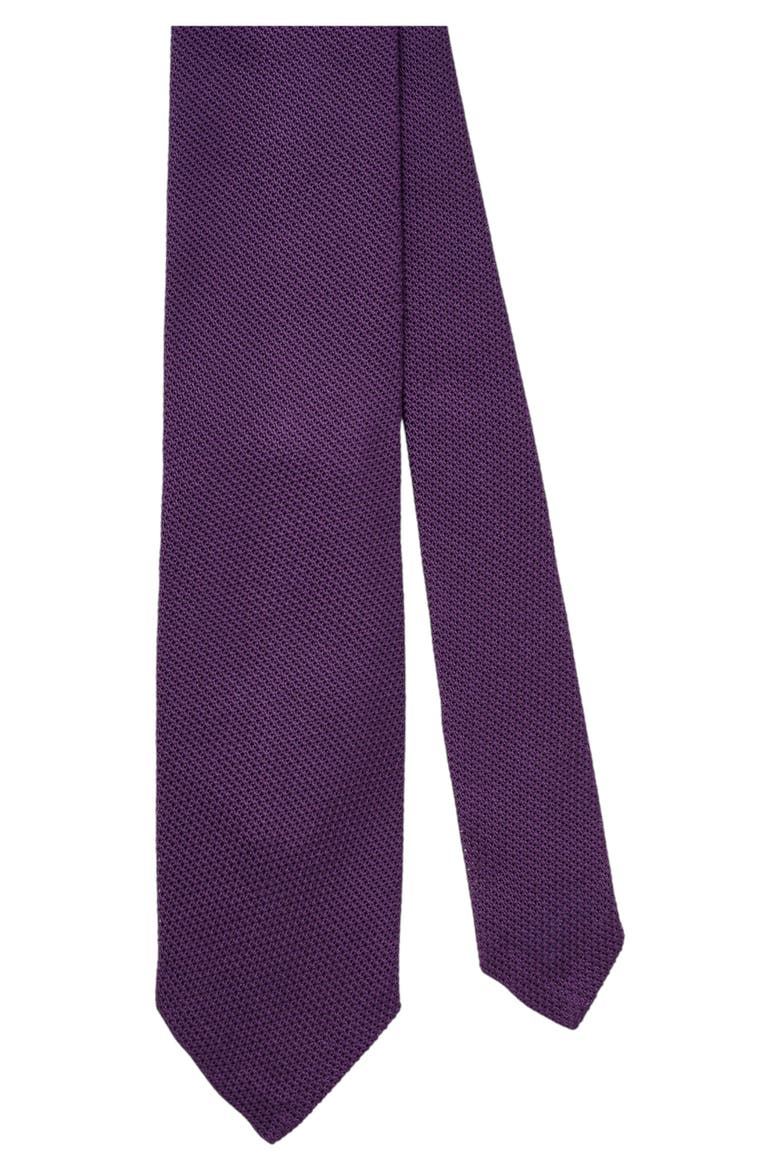 Duvall Solid Grenadine Silk Necktie, Main, color, Purple