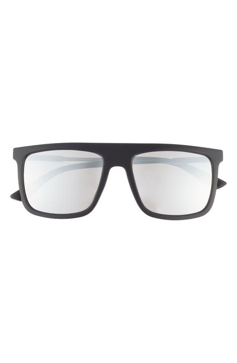 55mm Flat Top Square Sunglasses