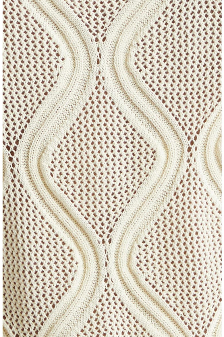 Cotton Lattice Stitch Sweater Tank, Alternate, color, IVORY