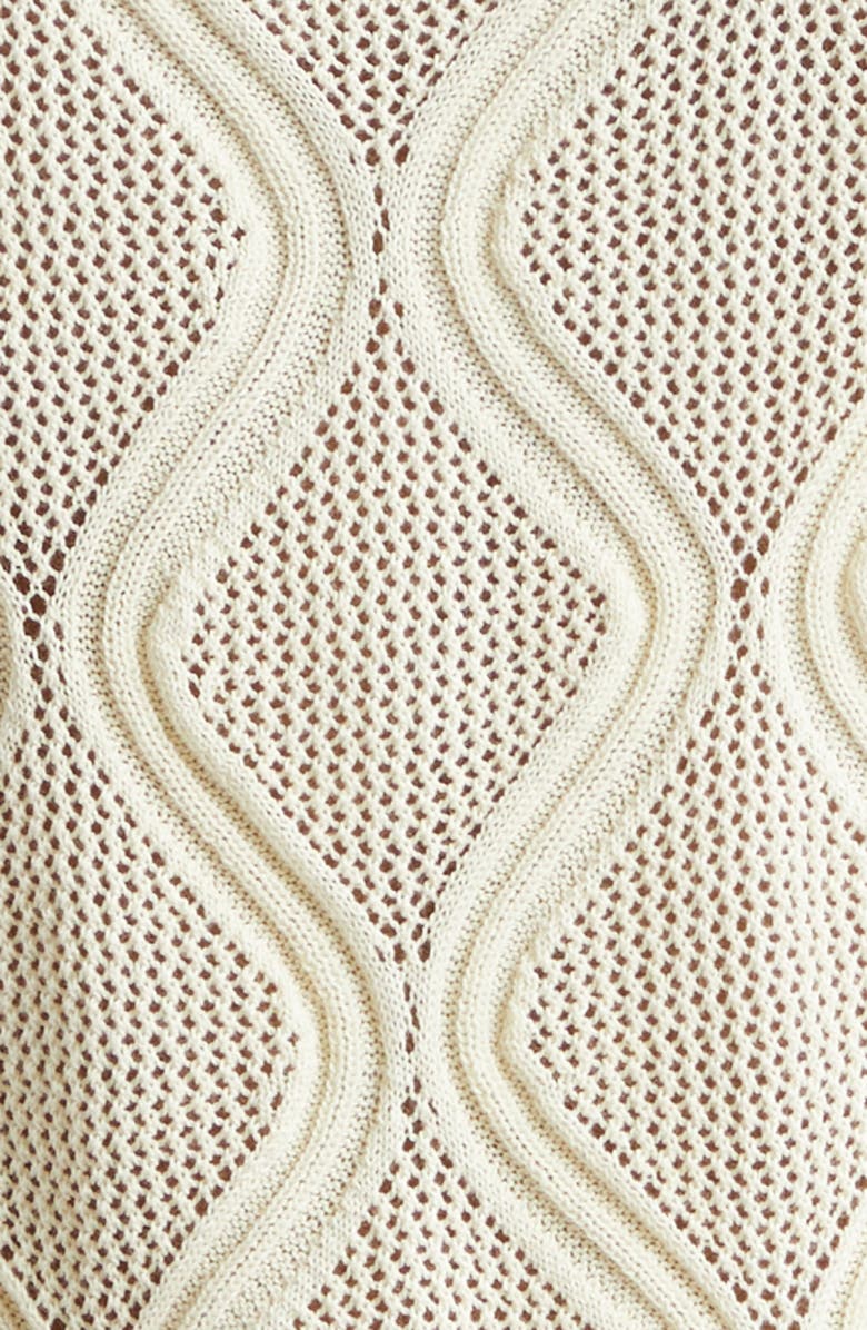 YanYan Cotton Lattice Stitch Sweater Tank, Alternate, color, Ivory