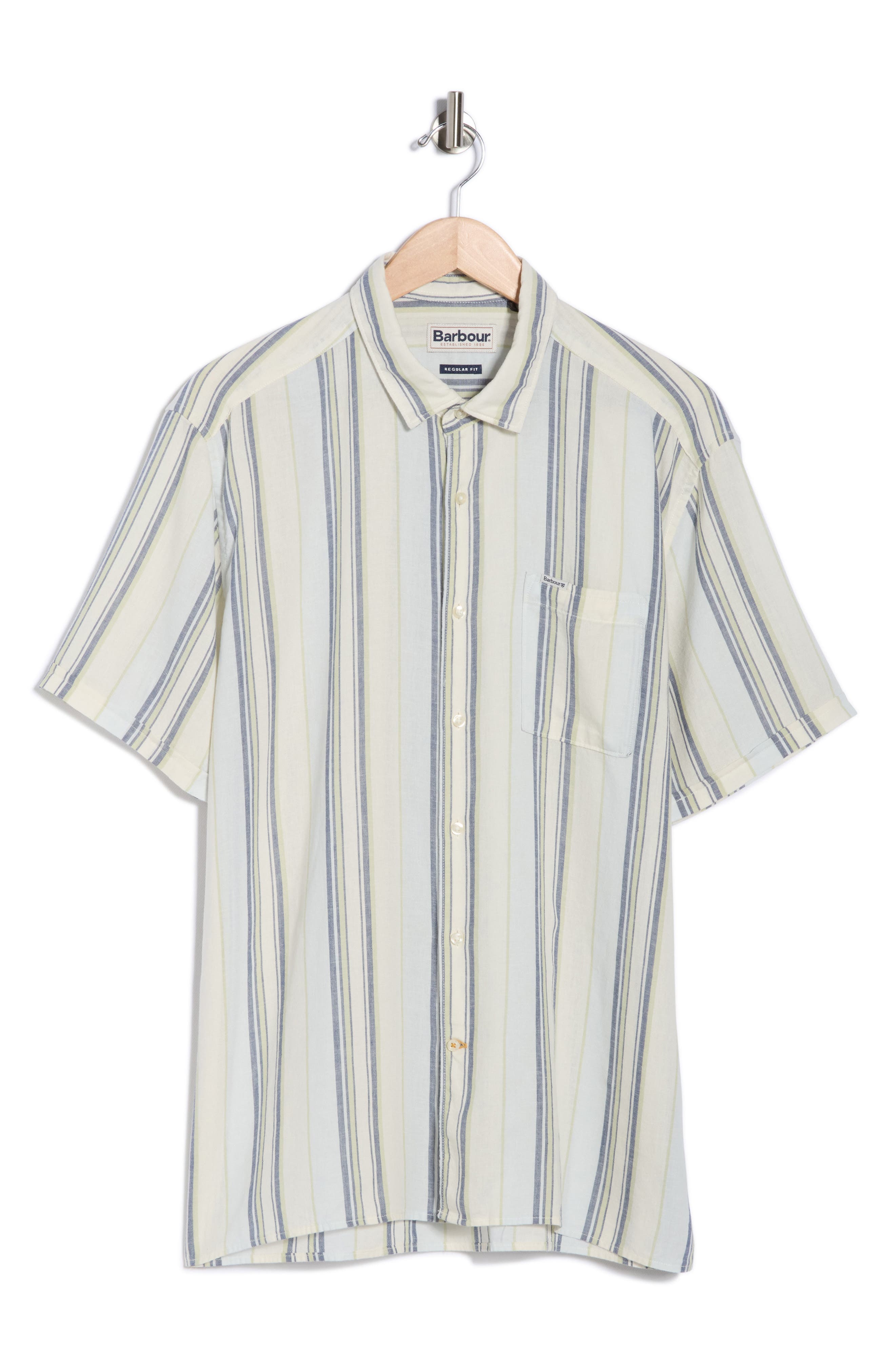 Barbour Westsand Regular Fit Stripe Short Sleeve Button-Up Shirt
