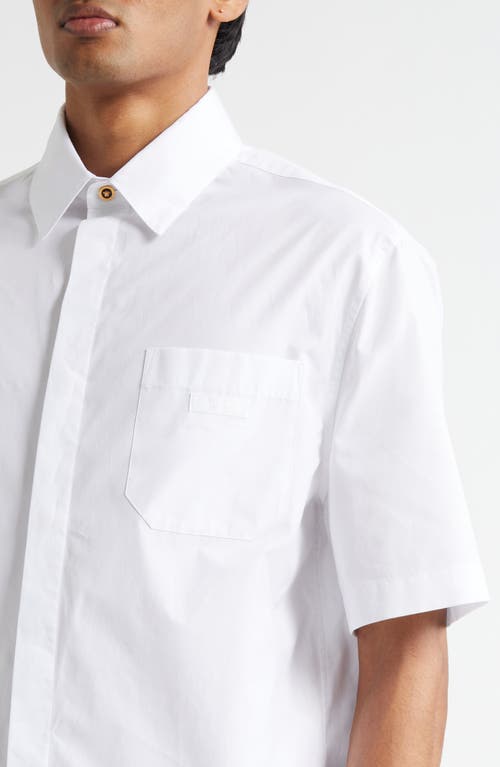 Versace Cotton Poplin Button-up Shirt In White