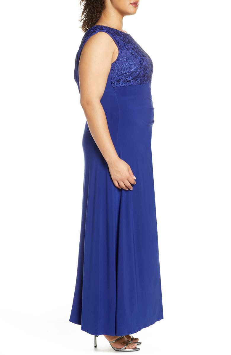 Alex Evenings Cowl Back Gown, Alternate, color, 