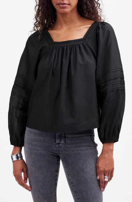 Madewell Square Neck Long Sleeve Top