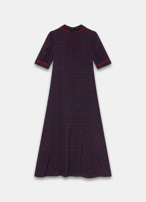 Mint Velvet Heart Print Midi Dress In Multi