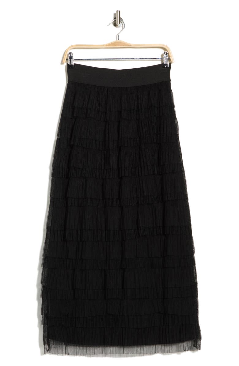 matty m. Tiered Tulle Skirt, Alternate, color, Black